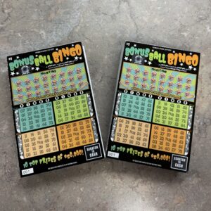 2 $3.00 books of lotto tickets 1050