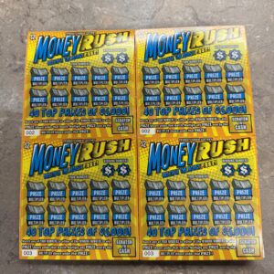 2 $2.00 books of lotto tickets 1052