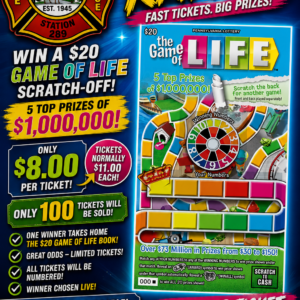 $20.00 book of lotto tickets speed raffle 1088
