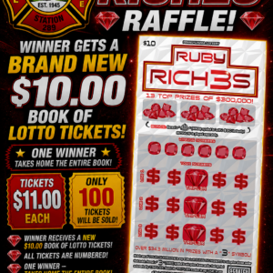 $10.00 book of lotto tickets #1061