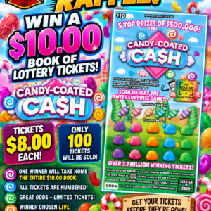 $10.00 book of lotto tickets speed raffle 1325