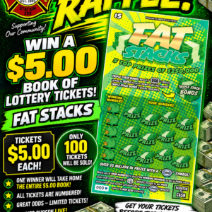 $5.00 book of lotto tickets speed raffle 1330